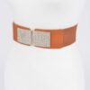 Plus Size Rhinestone Chain Buckle Belt – Wide Stretch