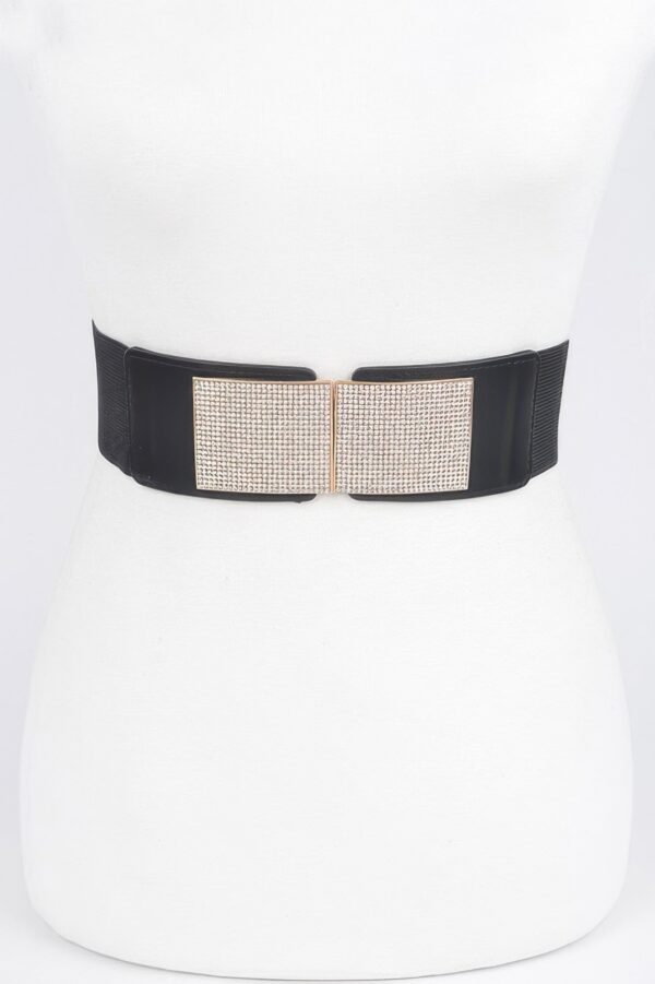 Plus Size Rhinestone Chain Buckle Belt – Wide Stretch