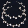 Rhinestone Hoop Earrings – 2.75 in Sparkle Hoops