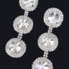 Multi-Rhinestone Dangle Earrings – Elongated Drop