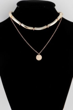 Double Layered Chain Necklace – Two-Tier Delicate Chain