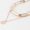 Double Layered Chain Necklace – Two-Tier Delicate Chain