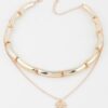Double Layered Chain Necklace – Two-Tier Delicate Chain