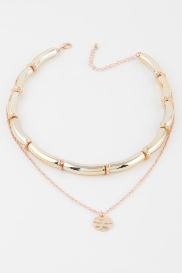 Double Layered Chain Necklace – Two-Tier Delicate Chain