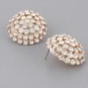 Radiant Rhinestone Stud Earrings – 1.4 x 1.4 in