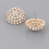 Radiant Rhinestone Stud Earrings – 1.4 x 1.4 in