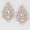 Open Crystal Drop Earrings – Elongated Silhouette