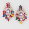 Open Crystal Drop Earrings – Elongated Silhouette
