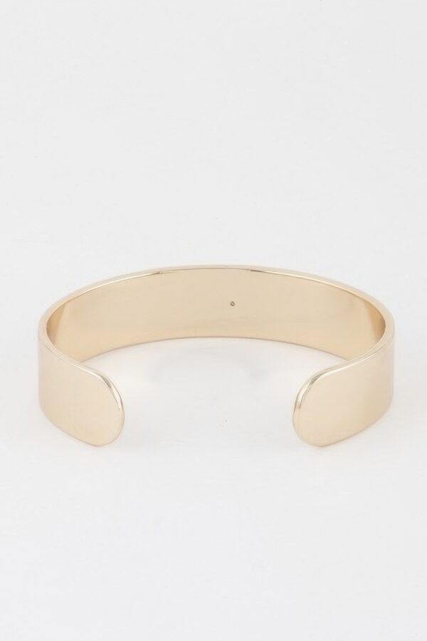 Jeweled Boss Structured Cuff Bracelet – Open Design
