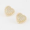 Beaded Heart Stud Earrings – Delicate Beadwork