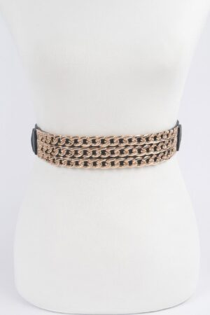 Multi-Layer Chain Elastic Waist Belt