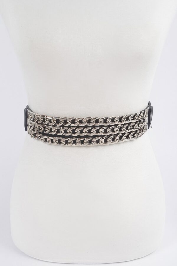 Multi-Layer Chain Elastic Waist Belt