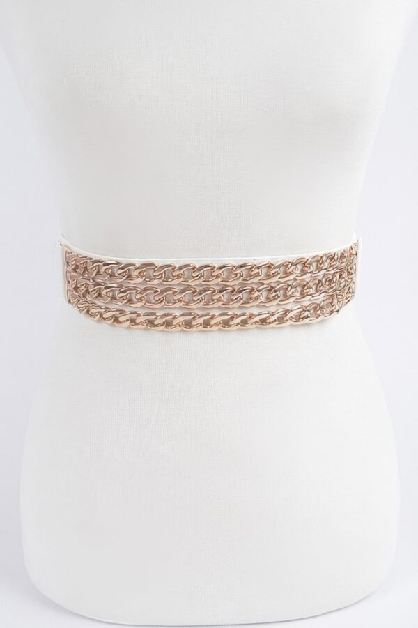 Multi-Layer Chain Elastic Waist Belt