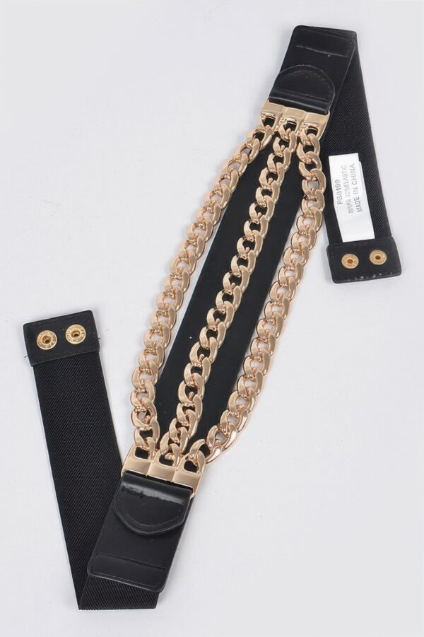 Multi-Layer Chain Elastic Waist Belt