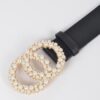 Pearl Double O Ring Belt – PU Structured Waist Belt