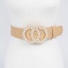 Pearl Double O Ring Belt – PU Structured Waist Belt