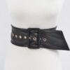 Leather Buckle Belt – Monotone Wide Silhouette