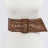 Leather Buckle Belt – Monotone Wide Silhouette