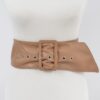 Pearl Double O Ring Belt – PU Structured Waist Belt