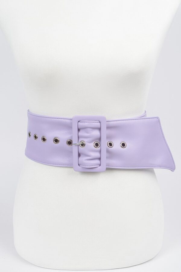 Pearl Double O Ring Belt – PU Structured Waist Belt