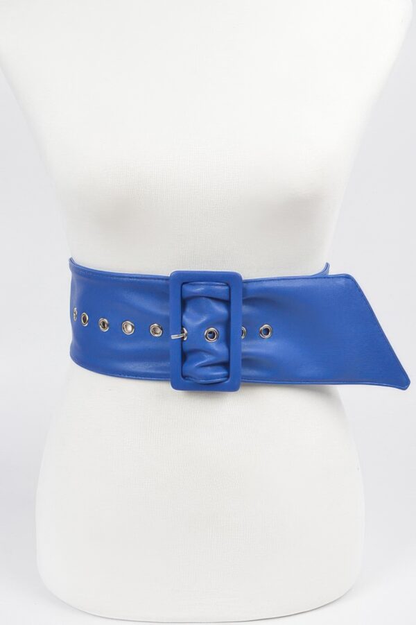 Pearl Double O Ring Belt – PU Structured Waist Belt