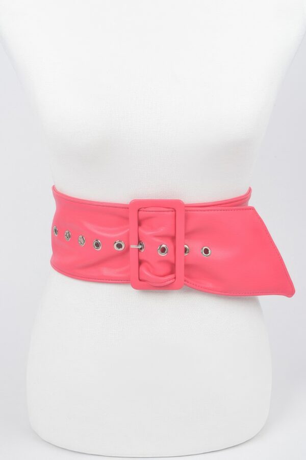 Pearl Double O Ring Belt – PU Structured Waist Belt