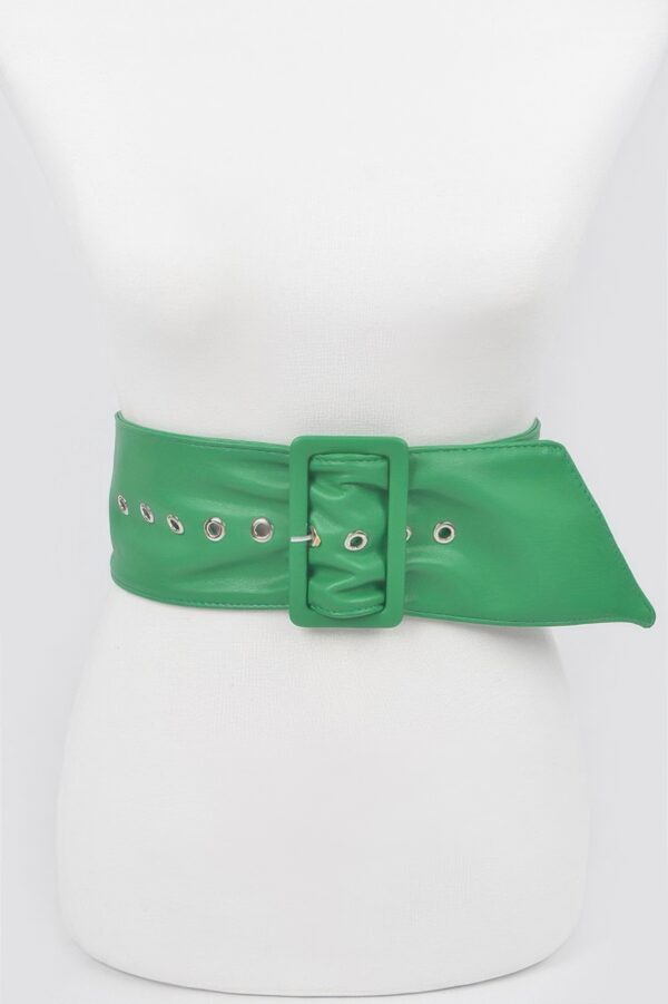 Pearl Double O Ring Belt – PU Structured Waist Belt