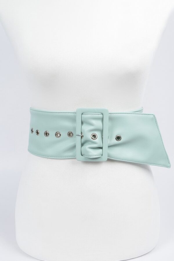 Pearl Double O Ring Belt – PU Structured Waist Belt