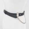 Back Chain Belt with Rear Chain Accent, PU & Iron