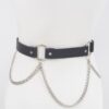 Back Chain Belt with Rear Chain Accent, PU & Iron