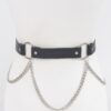 Back Chain Belt with Rear Chain Accent, PU & Iron