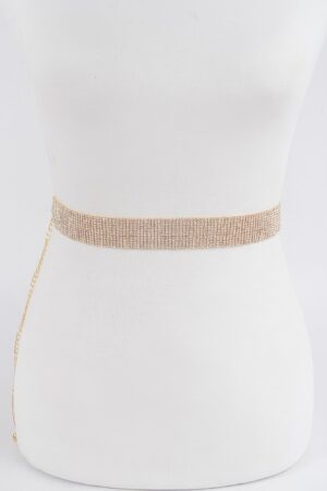 Rhinestone Belt – Slim Sparkle Waist Accent