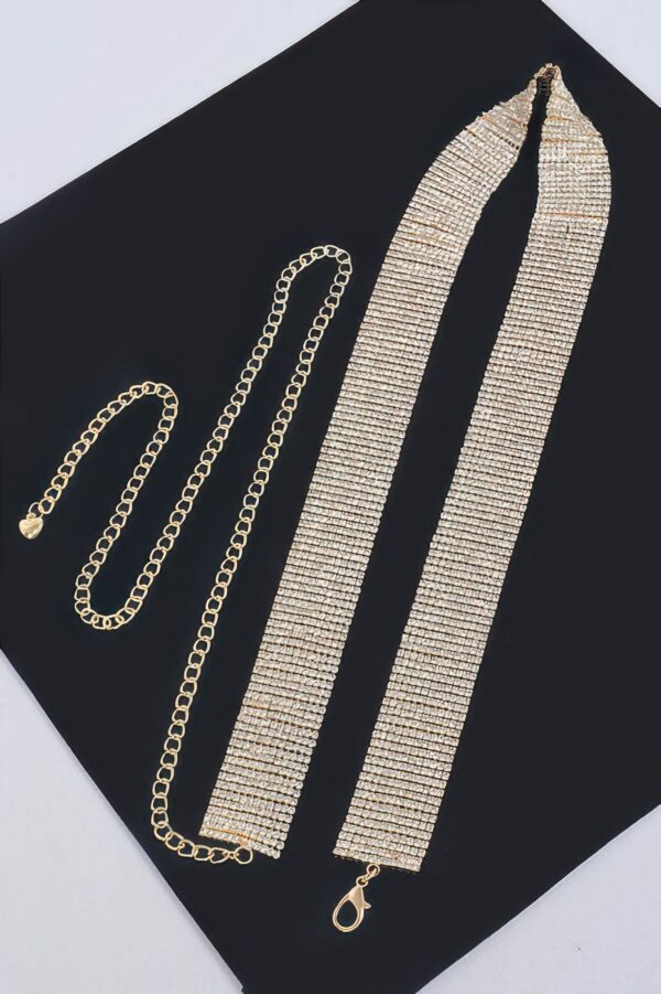 Rhinestone Belt – Slim Sparkle Waist Accent