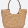 Faux Straw Woven Tote – Structured Beach & Market Bag