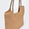 Faux Straw Woven Tote – Structured Beach & Market Bag