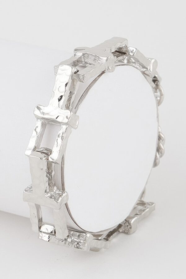 Engraved Link Chain Bracelet – Interlocking Design