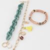 Multi Tassel Pendant Bracelet – Textured Accent