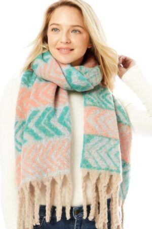 Two-Toned Fringe Scarf – Lightweight & Soft