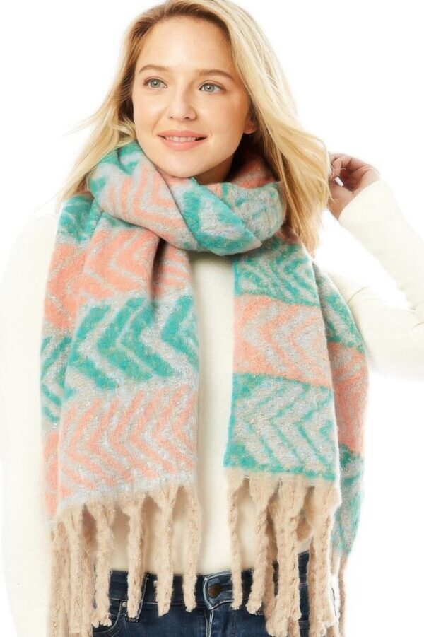 Two-Toned Fringe Scarf – Lightweight & Soft