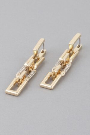 Link Chain Drop Earrings – Sleek Linear Drop