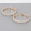 Triple Jewel Hoop Earrings – Medium Sparkle