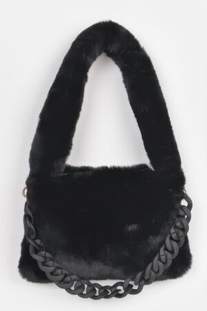 Faux Fur Shoulder Bag – Plush Textured Design