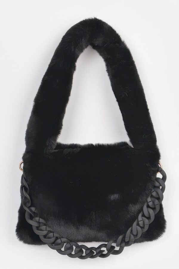 Faux Fur Shoulder Bag – Plush Textured Design
