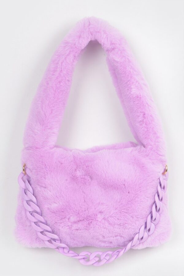 Faux Fur Shoulder Bag – Plush Textured Design