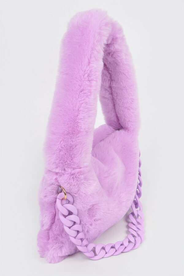 Faux Fur Shoulder Bag – Plush Textured Design
