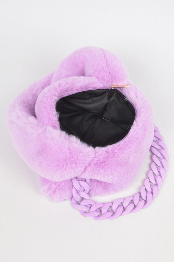 Faux Fur Shoulder Bag – Plush Textured Design