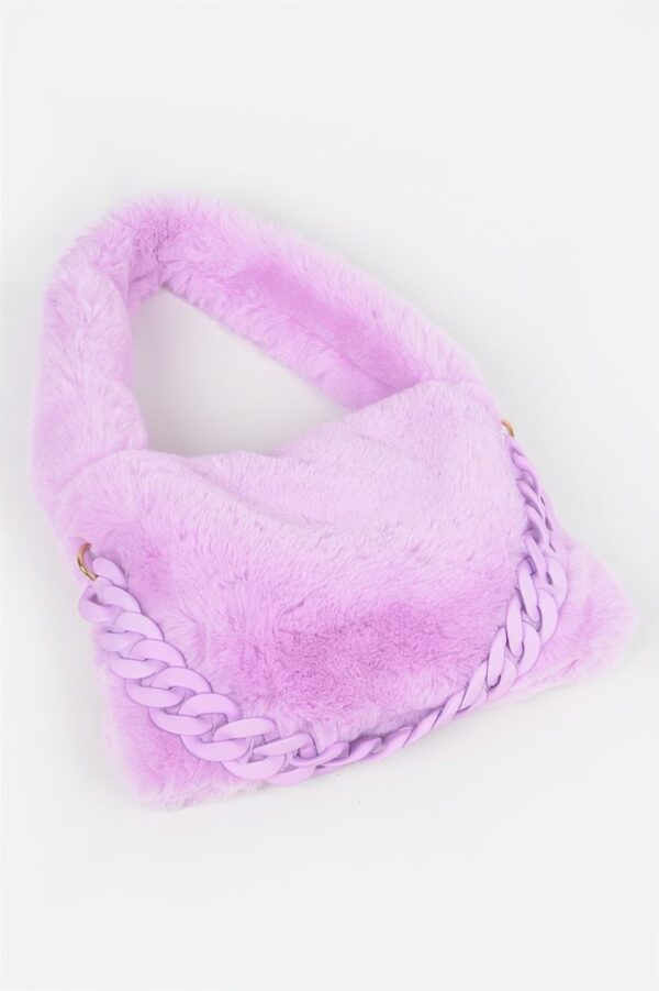 Faux Fur Shoulder Bag – Plush Textured Design