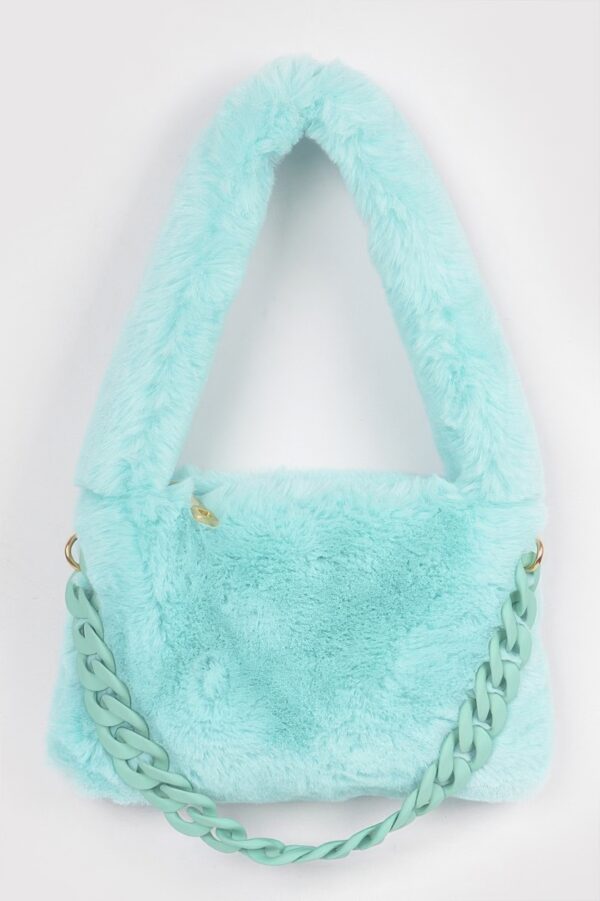 Faux Fur Shoulder Bag – Plush Textured Design