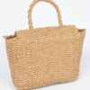 Faux Straw Weave Clutch – Structured Envelope Bag