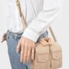 Jacket-Inspired Faux Leather Fur Crossbody Bag